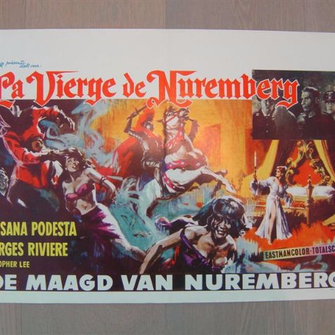 'La vierge de Nuremberg' (Rosana Podesta, C. Lee) Belgian affichette